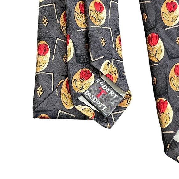 Robert Talbott Best Of Class Rose Print Neck Tie - Picture 5 of 6